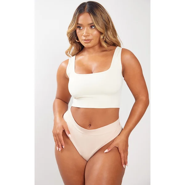 Shape Stone Sculpted Scoop Neck Crop Top