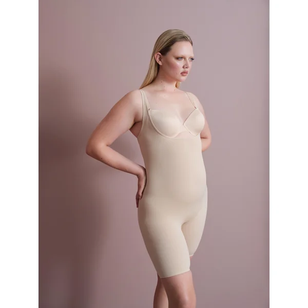 Shapewear Mid-Thigh Bodysuit - Taupe