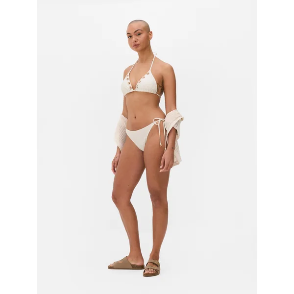 Shell Tie Bikini Bottoms - White