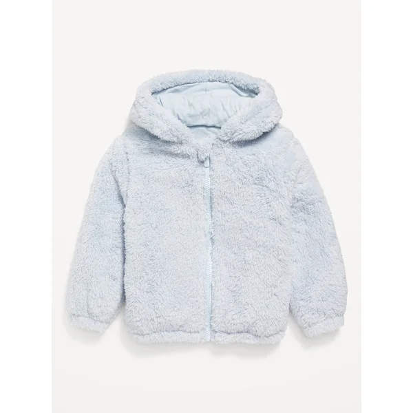 Sherpa Full-Zip Applique Jacket for Toddler Girls - Afternoon Storm Blue