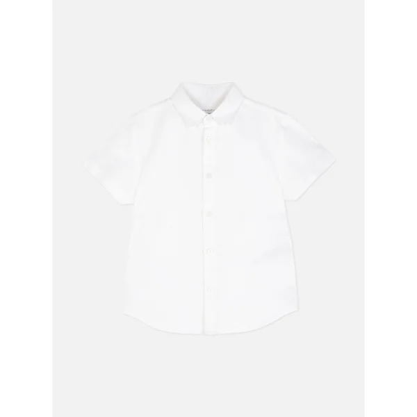 Short Sleeve Oxford Shirt - White
