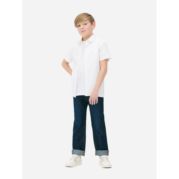 Short Sleeve Oxford Shirt - White