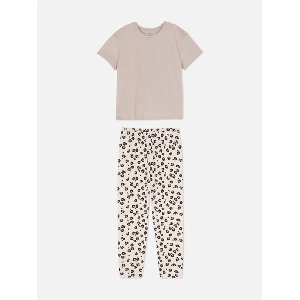 Short Sleeve Pajama Set - Mocha