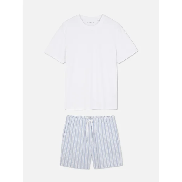 Short Sleeve Pajamas - Blue