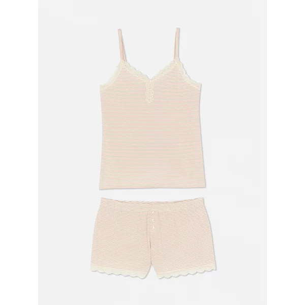 Shorts and Cami Pajamas - Light Pink