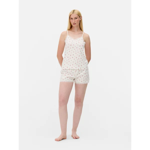 Shorts and Cami Pajamas - Oatmeal