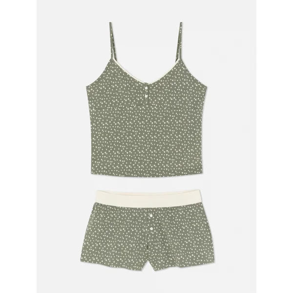 Shorts and Cami Pajamas - Olive