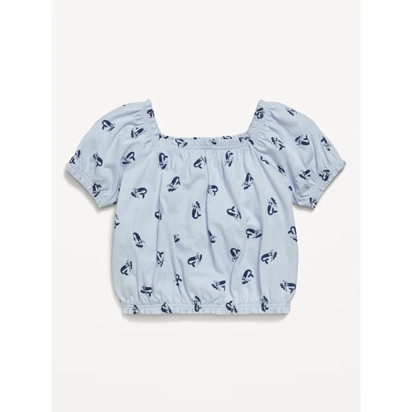 Short-Sleeve Bubble Top for Toddler Girls - Mermaid