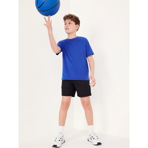 Short-Sleeve Go-Dry Cool Performance T-Shirt for Boys - Tanzanite
