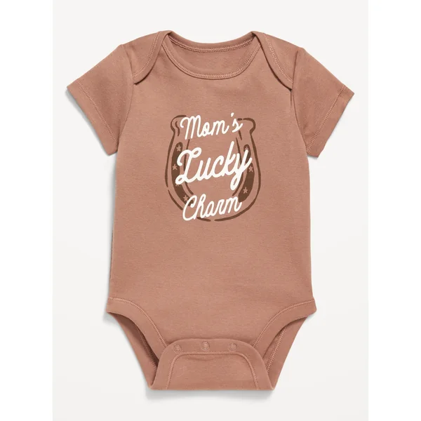 Short-Sleeve Graphic Bodysuit for Baby - Cocoa
