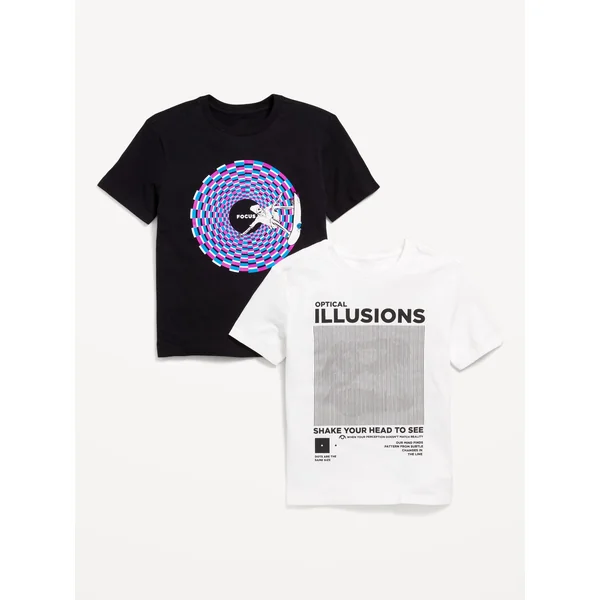 Short-Sleeve Graphic T-Shirt 2-Pack for Boys - Illusion