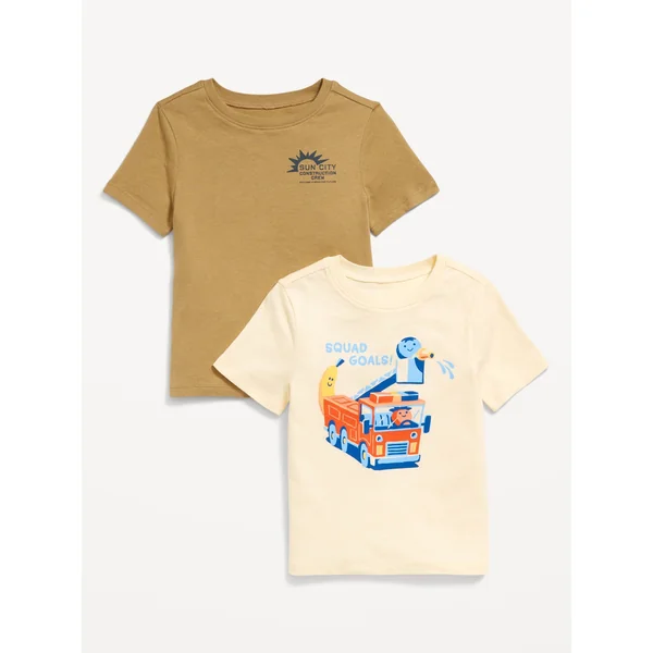 Short-Sleeve Graphic T-Shirt 2-Pack for Toddler Boys - CLIFFTOP