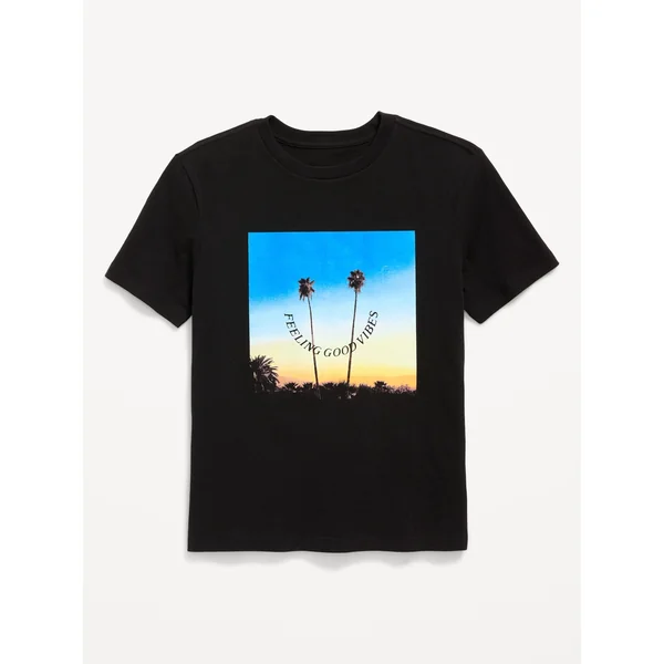 Short-Sleeve Graphic T-Shirt for Boys - Black Jack