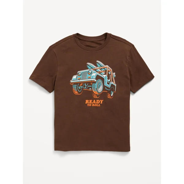 Short-Sleeve Graphic T-Shirt for Boys - Coffee