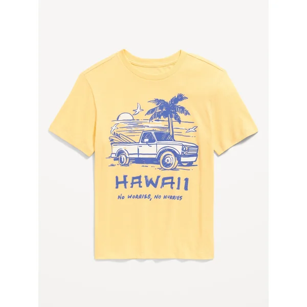 Short-Sleeve Graphic T-Shirt for Boys - Golden Aura