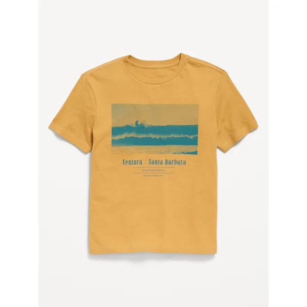 Short-Sleeve Graphic T-Shirt for Boys - Golden Yellow