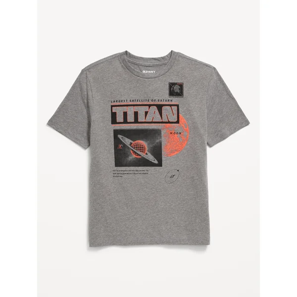 Short-Sleeve Graphic T-Shirt for Boys - Gray