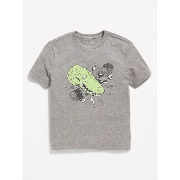 Short-Sleeve Graphic T-Shirt for Boys - Gray