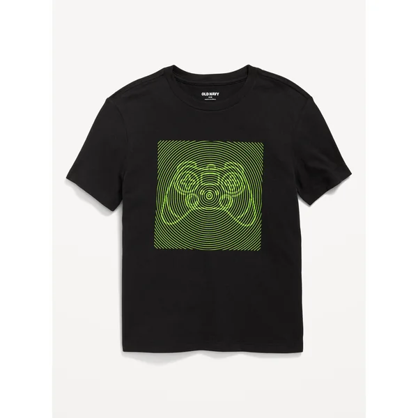 Short-Sleeve Graphic T-Shirt for Boys - Light Black Heather