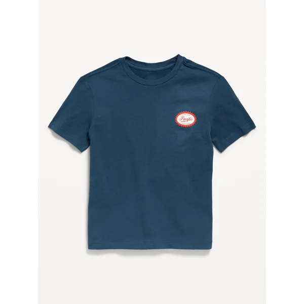 Short-Sleeve Graphic T-Shirt for Boys - Tide Blue