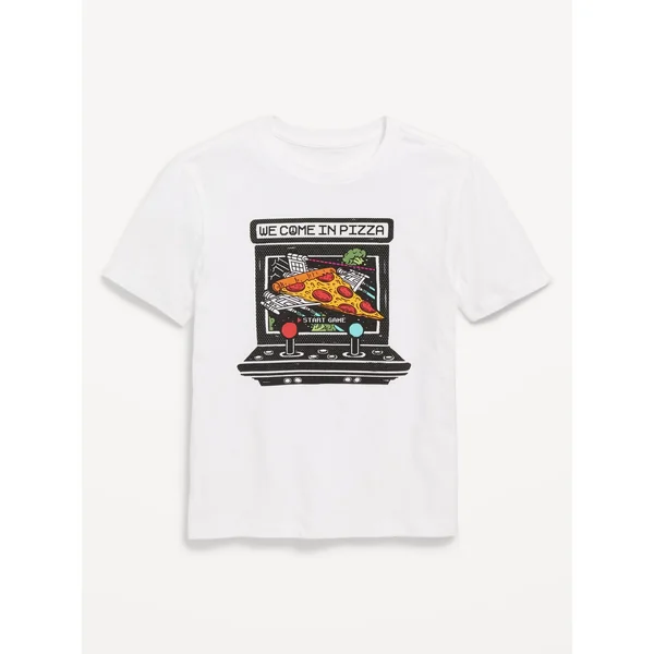 Short-Sleeve Graphic T-Shirt for Boys - White Lilies