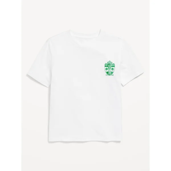 Short-Sleeve Graphic T-Shirt for Boys - White Lilies