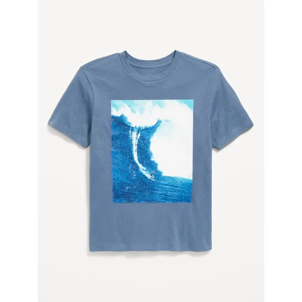Short-Sleeve Graphic T-Shirt for Boys - Wintry Blues