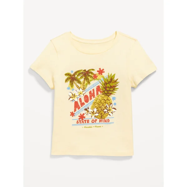 Short-Sleeve Graphic T-Shirt for Girls - Aloha