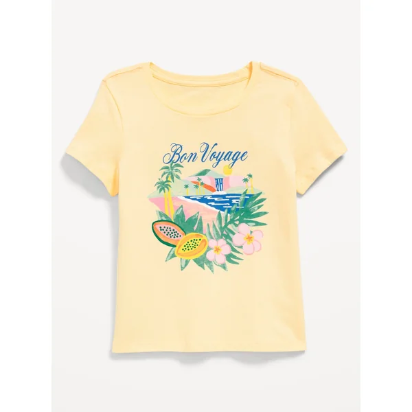 Short-Sleeve Graphic T-Shirt for Girls - BANANA PALM