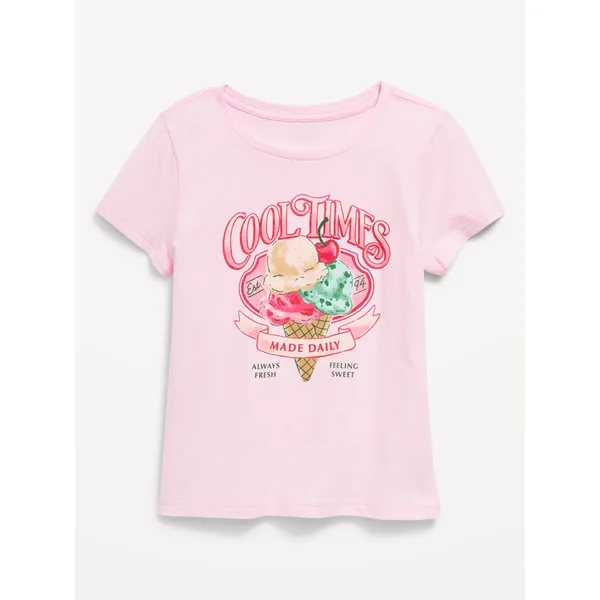 Short-Sleeve Graphic T-Shirt for Girls - Oleander