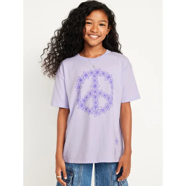 Short-Sleeve Graphic T-Shirt for Girls - ORCHID TINT