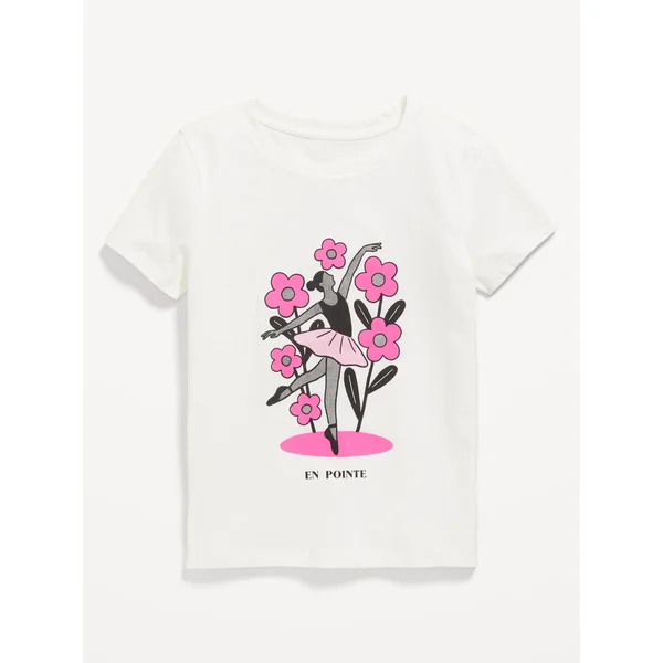 Short-Sleeve Graphic T-Shirt for Girls - Sea Salt