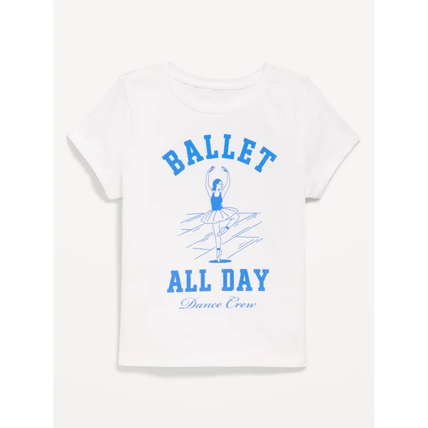 Short-Sleeve Graphic T-Shirt for Girls - White Lilies