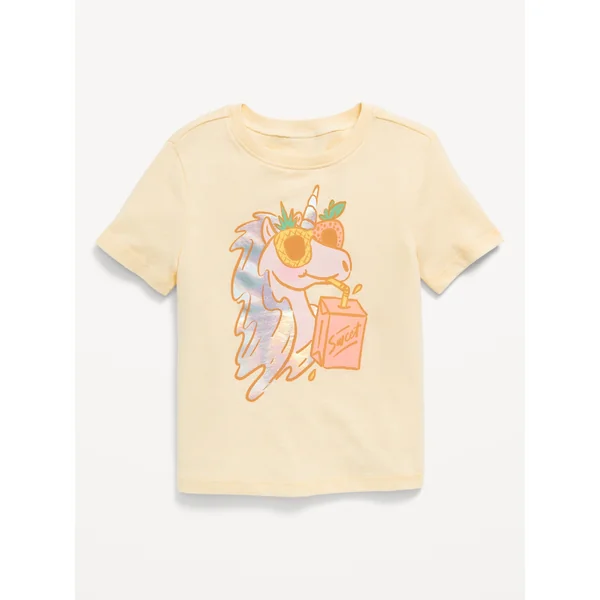 Short-Sleeve Graphic T-Shirt for Toddler Girls - Cool Almond