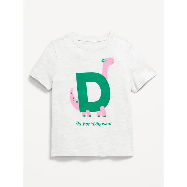 Short-Sleeve Graphic T-Shirt for Toddler Girls - Light Heather Gray