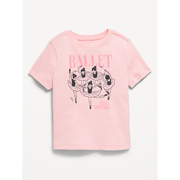 Short-Sleeve Graphic T-Shirt for Toddler Girls - Pink Sky
