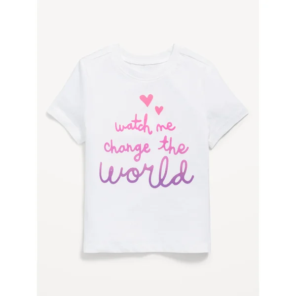 Short-Sleeve Graphic T-Shirt for Toddler Girls - White Lilies