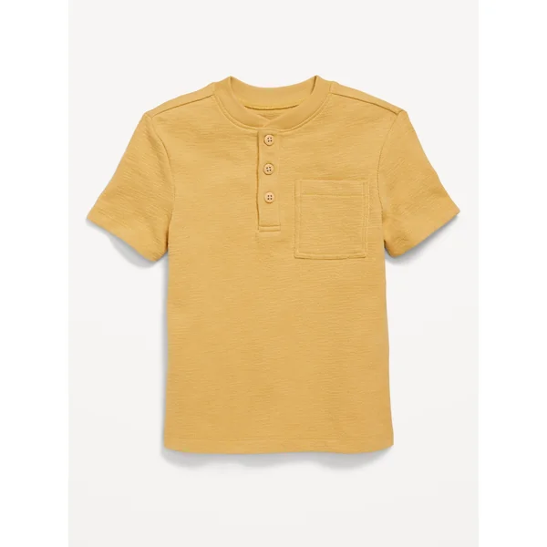 Short-Sleeve Henley Pocket T-Shirt for Toddler Boys - SANDSTORM