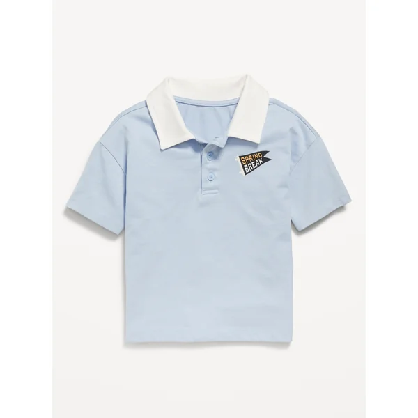 Short-Sleeve Jersey-Knit Polo Shirt for Toddler Boys - Coastal Highway