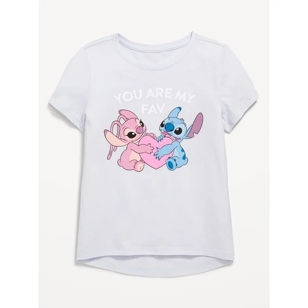 Short-Sleeve Licensed Graphic T-Shirt for Girls - Dusty Blue