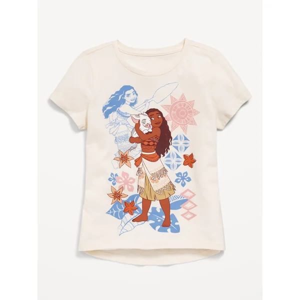 Short-Sleeve Licensed Graphic T-Shirt for Girls - White Lilies