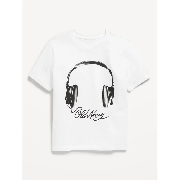 Short-Sleeve Logo-Graphic T-Shirt for Boys - Calla Lily White