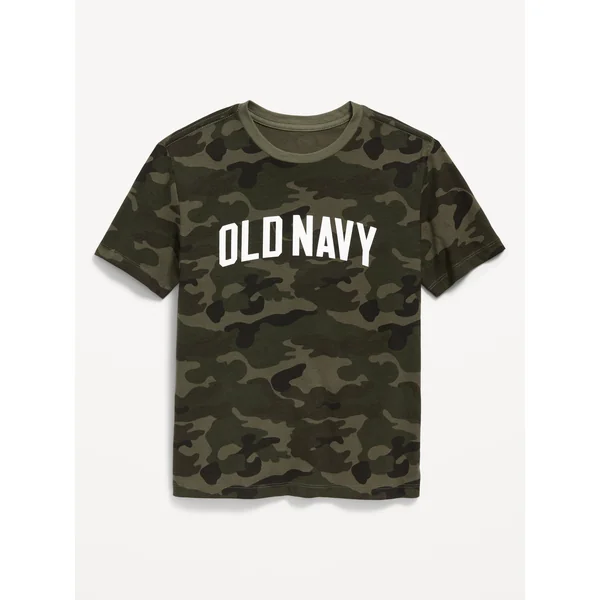 Short-Sleeve Logo-Graphic T-Shirt for Boys - Green Camo