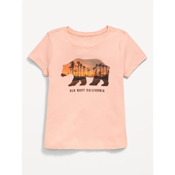 Short-Sleeve Logo-Graphic T-Shirt for Girls - Just Peachy