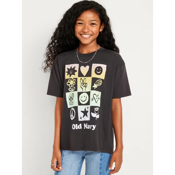Short-Sleeve Logo-Graphic T-Shirt for Girls - Panther Gray
