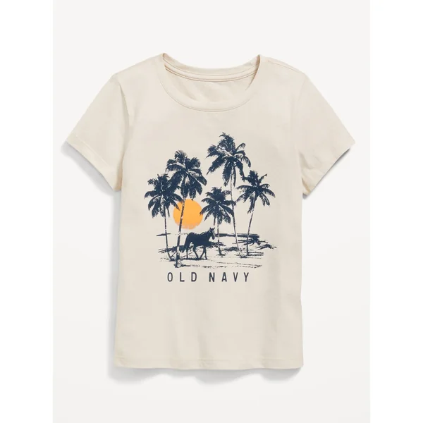 Short-Sleeve Logo-Graphic T-Shirt for Girls - Wish Bone
