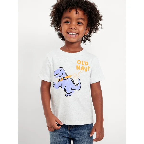 Short-Sleeve Logo-Graphic T-Shirt for Toddler Boys - Light Gray Heather