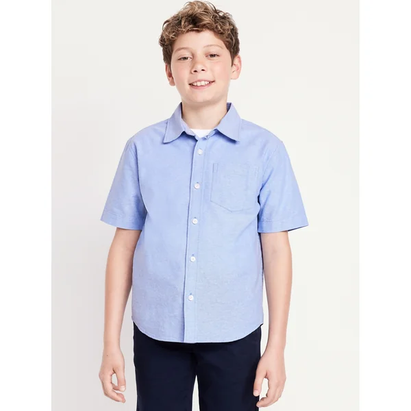 Short-Sleeve Oxford Shirt for Boys - Cabana Blue