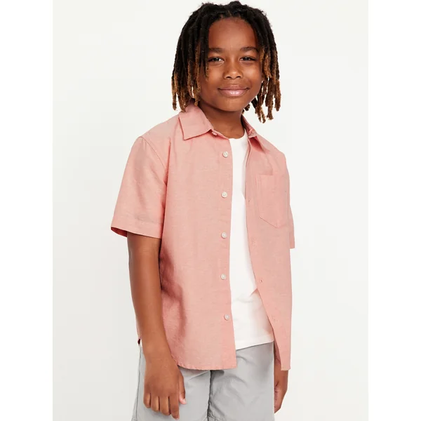 Short-Sleeve Oxford Shirt for Boys - DAYBREAK
