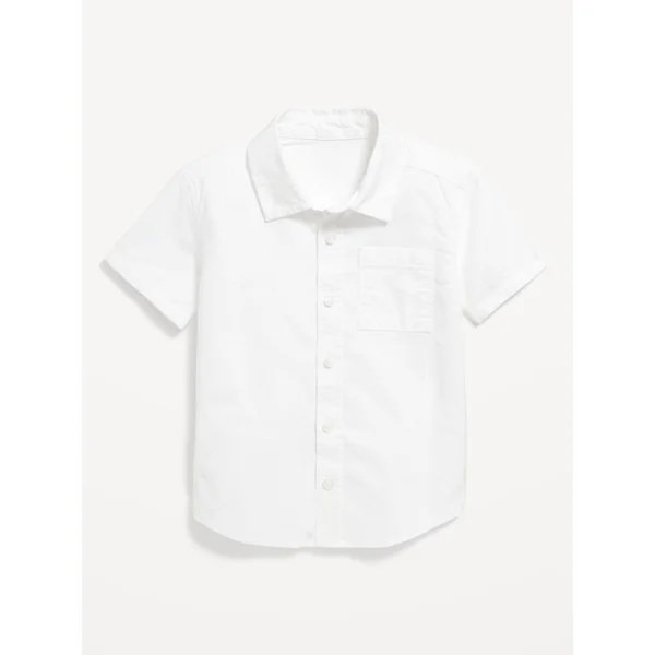 Short-Sleeve Oxford Shirt for Toddler Boys - Bright White